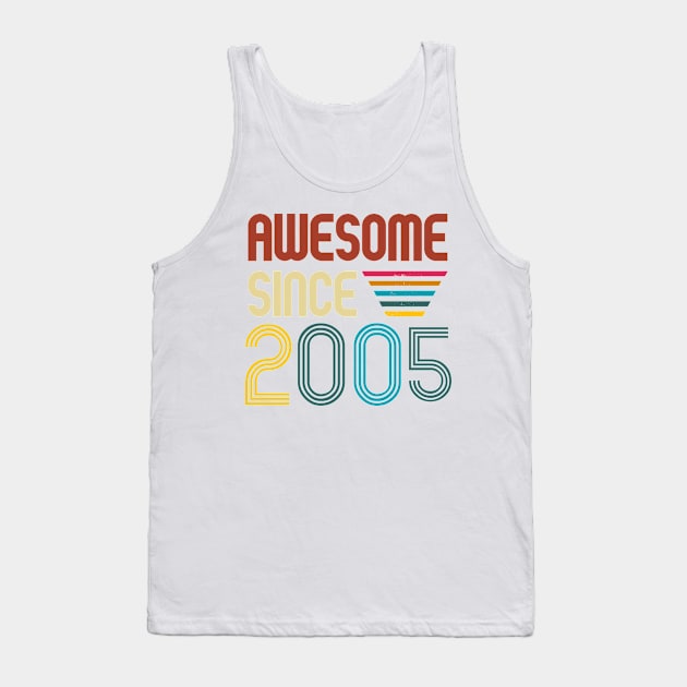 Awesome since 2005 -Retro Age shirt Tank Top by Novelty-art